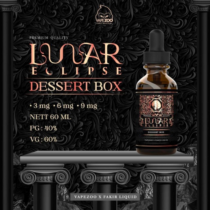 LIQUID LUNAR ECLIPSE DESSERT BOX CAKE WITH CARAMEL FLA AND CHEESE CREAM 60ML