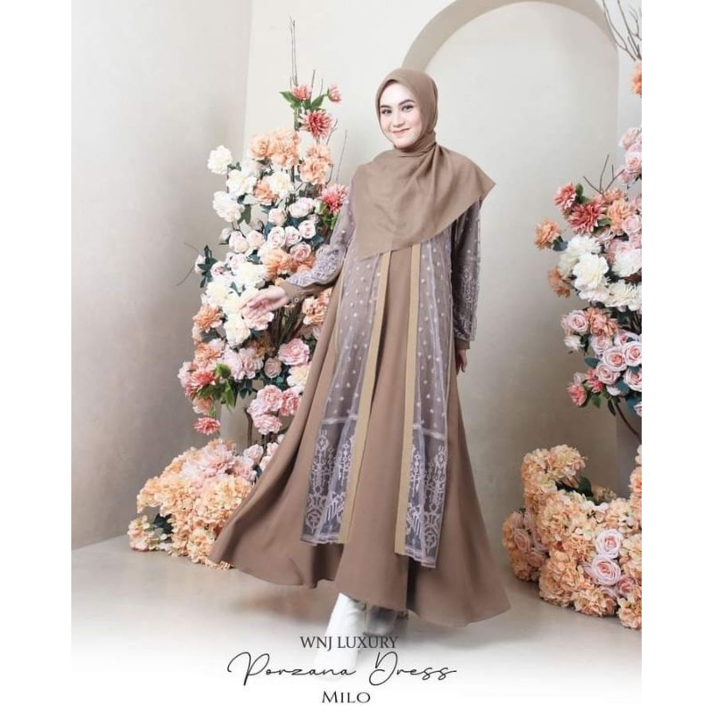WANOJA PORZANA DRESS ORI WANOJA EKSLUSIVE ELEGAN