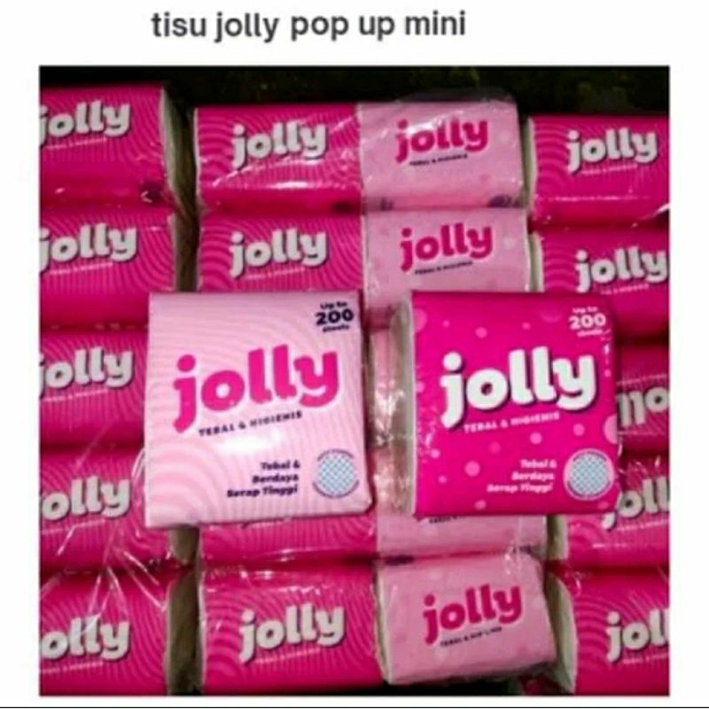 Tisu JOLLY Facial Tissue POP UP 200's Ball - 10 Pack