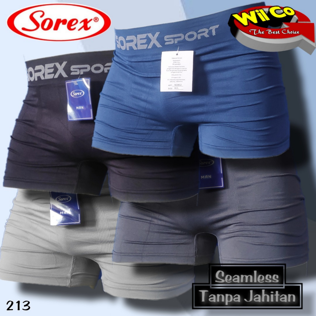 K213 - [Harga Per 1 Potong] CELANA DALAM PRIA CD [BOXER] PRIA PAKAIAN DALAM PRIA SOREX SIZE (M-L) - (XL-XXL)