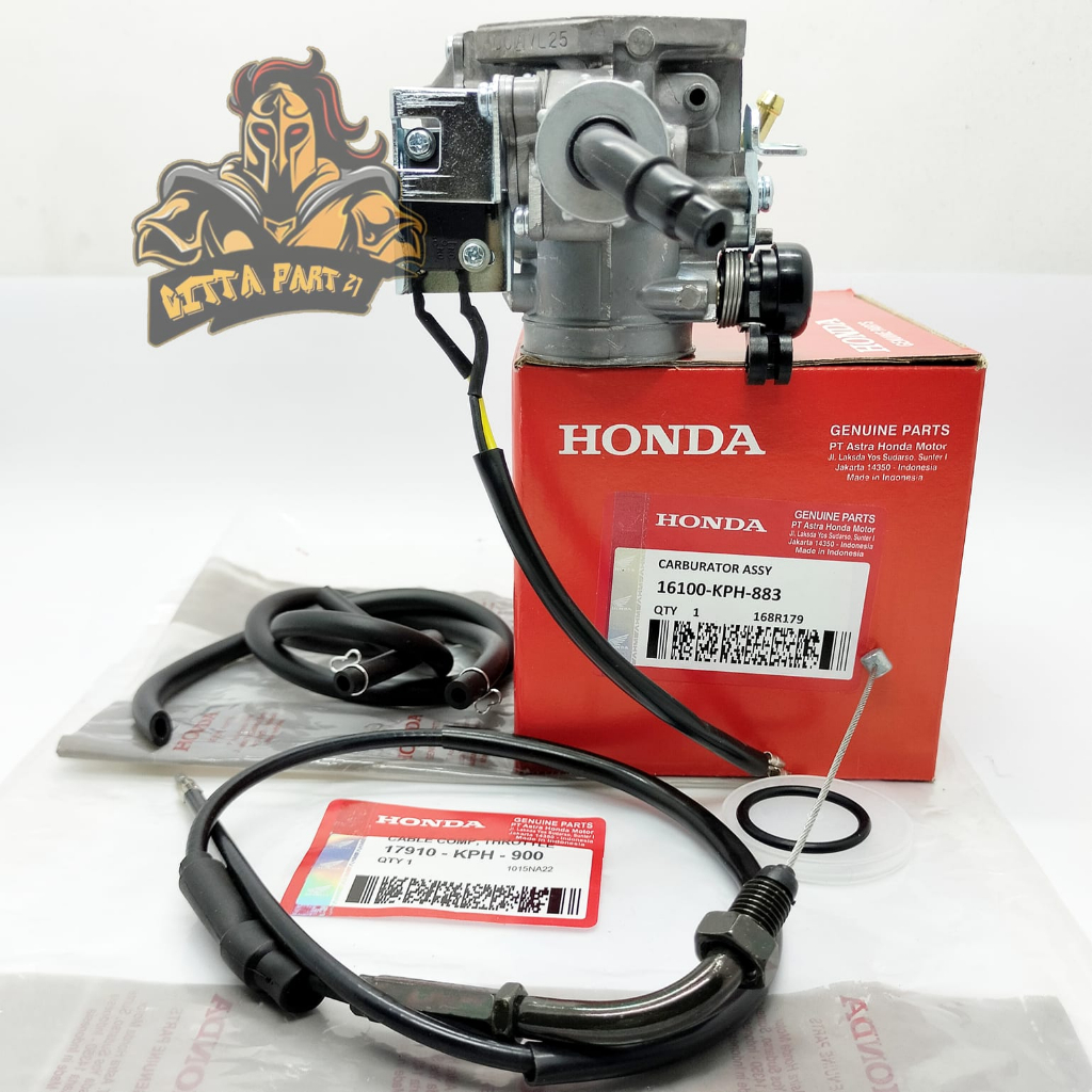 ORIGINAL KARBURATOR CARBURATOR SET PLUS KABEL GAS HONDA KPH KUALITAS ASLI ORIGINAL HONDA AHM PRESISI TIDAK BANJIR TIDAK BOROS DAN DIJMAIN AWET KHARISMA SUPRA 125 SUPRA X 125 KARISMA GRAND CARBU KARBU
