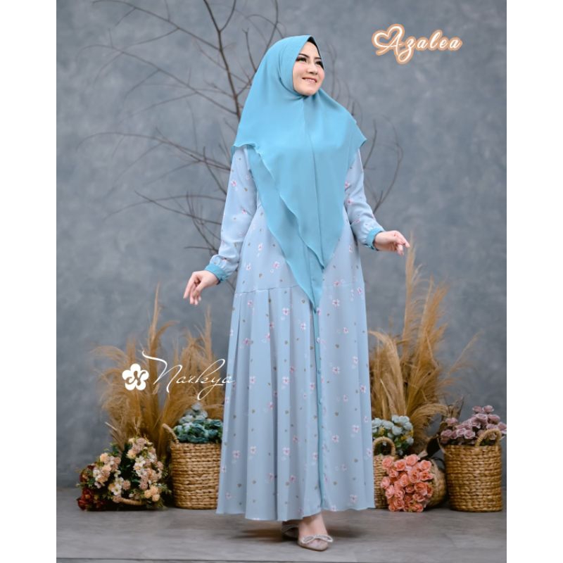 Azalea batch 2 set hijab ori nazkya || dress nazkya terbaru || gamis murah