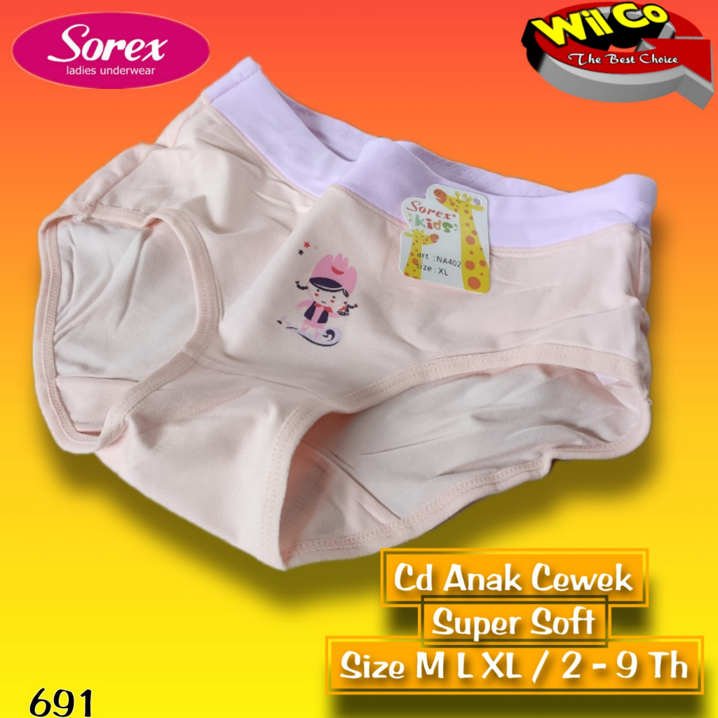 K691 - CELANA DALAM ANAK WANITA SOREX SIZE M - XL HARGA PER 1 PCS