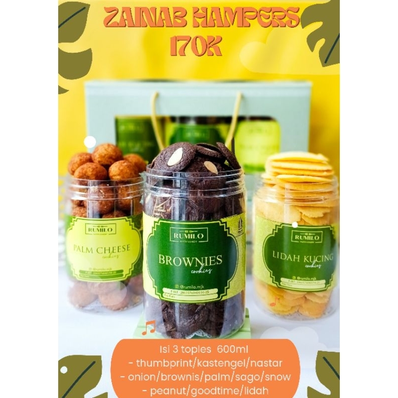 

zainab hampers / hampers lebaran / hampers kue kering/ hampers kue kering lebarang isi 3 toples 700ml