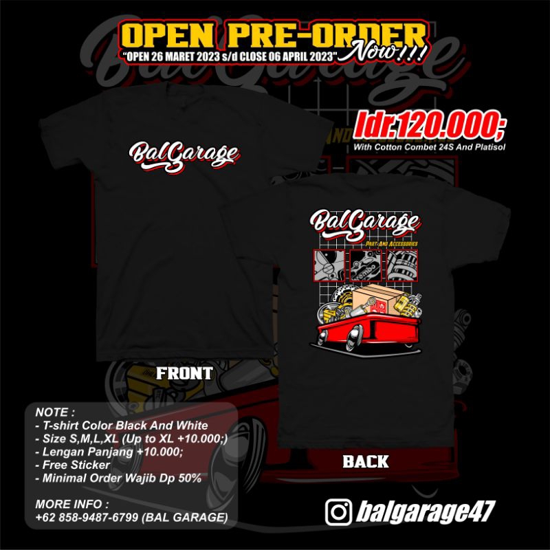 t-shirt kaos balgarage part and acecoris vol 2