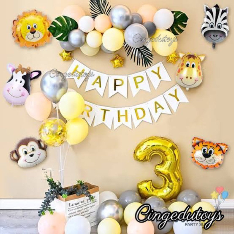 PAKET DEKORASI ULANG TAHUN ANAK TEMA ANIMAL