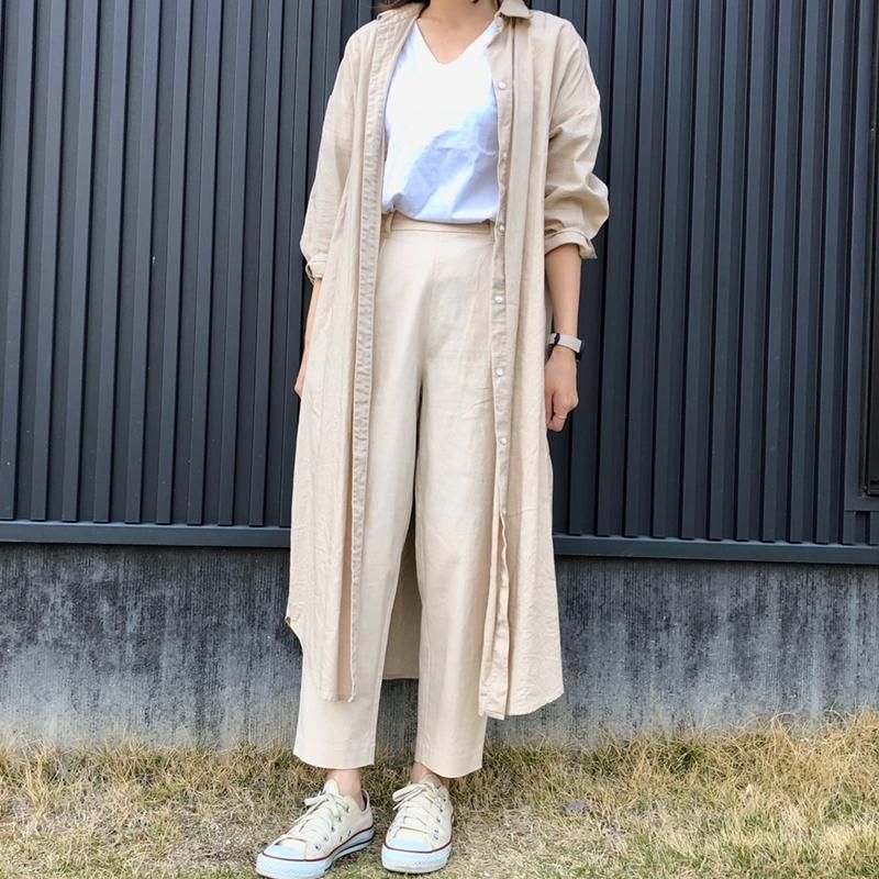 GU linen shirt dress (no belt)