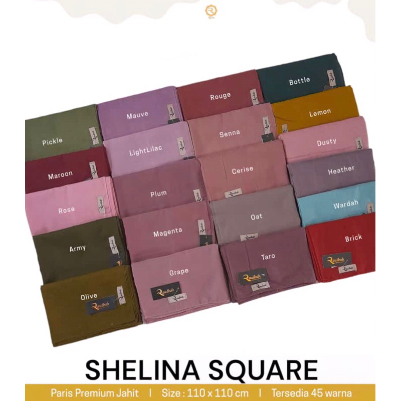 PARIS PREMIUM RAUDHAH | ZYZA SHELINA SQUARE | Segi Empat Paris Premium | Hijab Paris Premium