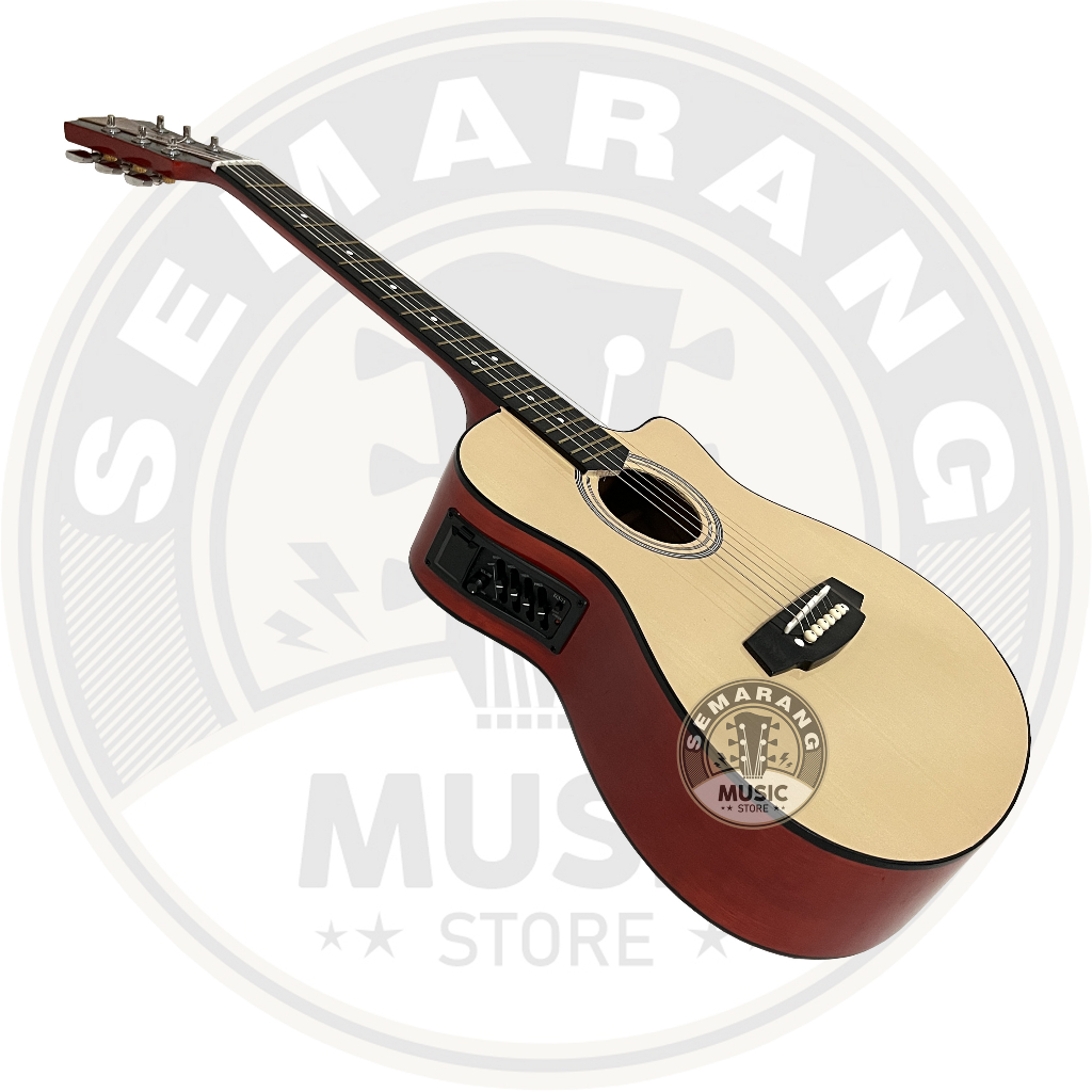 Gitar Akustik Elektrik ¾  Cole Clark Custom Tanam Besi Gitar 3/4 Cole Clark Custom Termurah Eq 7545R Paket Super Komplit