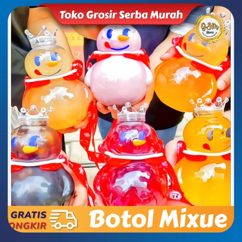 Botol Minum Mixue Snow King Viral 700 ml Tumblr Mixue Viral Tumblr Maskot Mixue Limited edition