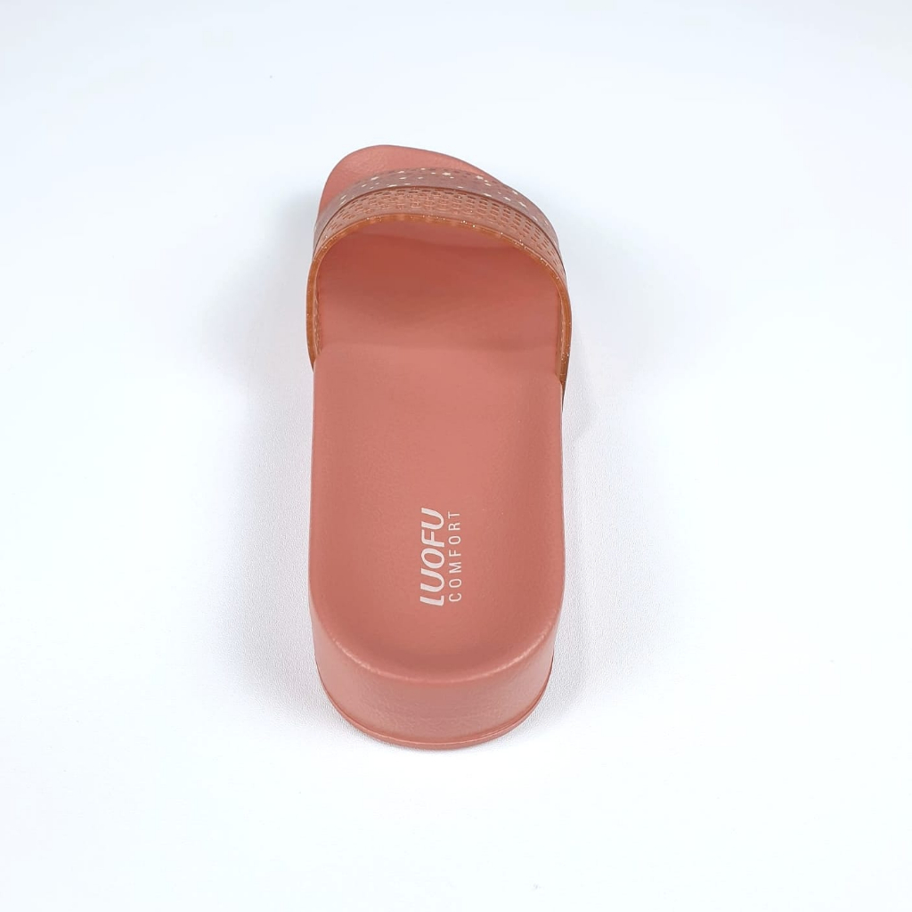 LUOFU ORIGINAL jelly sandal karet murah empuk wanita slide import selop cewek E7151TS-6B50