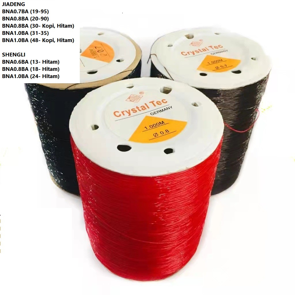 Benang Senar Karet/Harga/1000M/Roll Uk 0.5 - 1.2