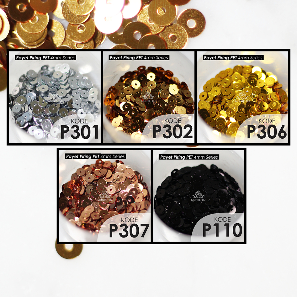 Monte Manik Mote Beads Borci Payet Piring Datar Flat 3mm Import Murah bisa COD bisa GO SEND