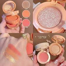 HUDAVIOJI 3 In 1 Matte Highlighter Blush Palette Pearly Blush