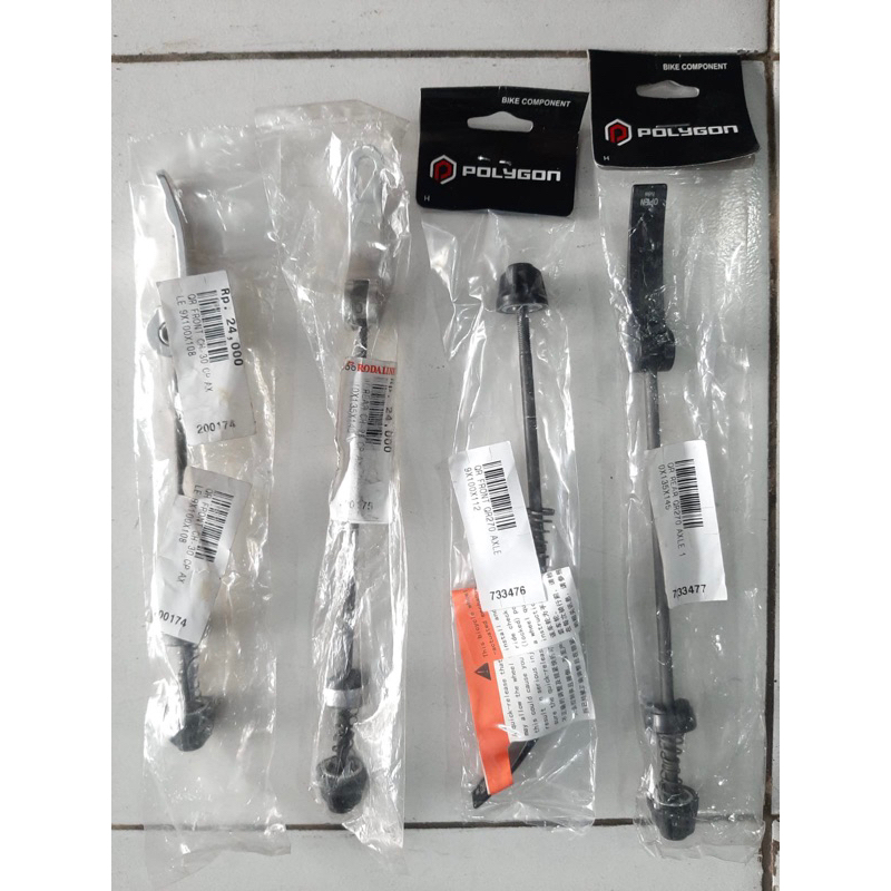 SKEWER BAUT AS RODA /QR / QUICK RELEASE SEPEDA DEPAN/FRONT BELAKANG/REAR POLYGON