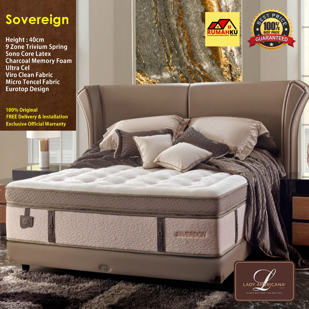 KASUR LADY AMERICANA - KASUR SPRINGBED LATEX - MATRAS LATEX - SOVEREIGN - LADY AMERICANA