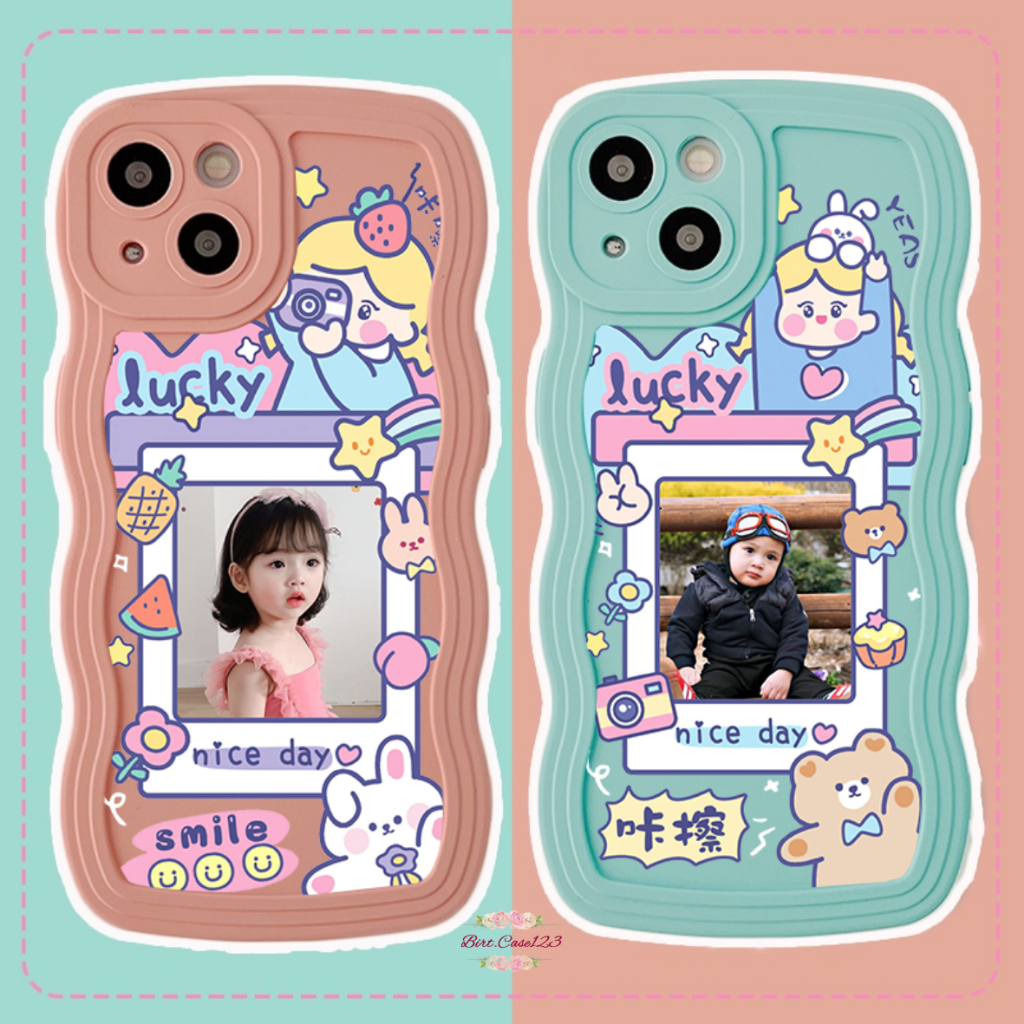 CUSTOM SOFTCASE SILIKON GELOMBANG WAVY CUSTOM POLAROID FOR OPPO A3S A15 A15S A16 A1K A5S A7 A31 A53 A96 F1S A9 A5 2020 A52 A37 A76 A36 A96 BC7672