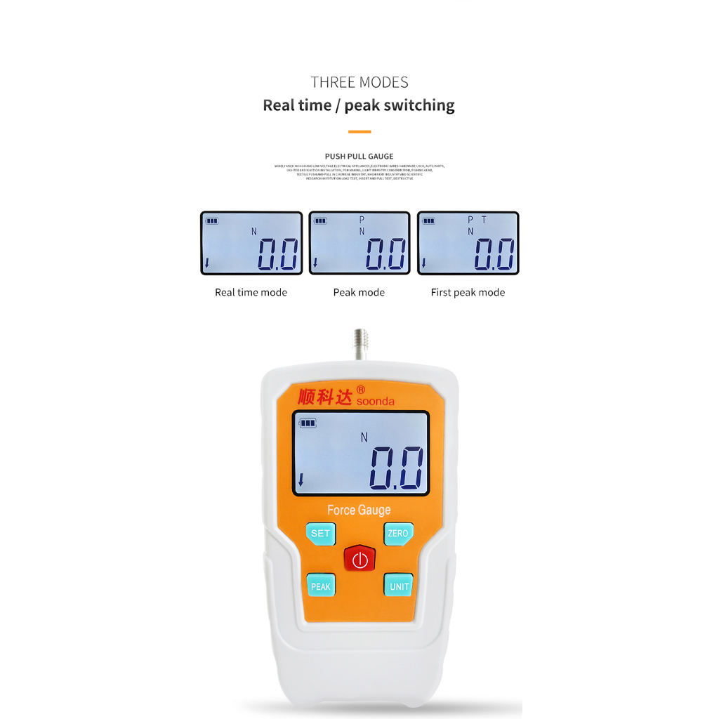 Alat Ukur Kekuatan Tarik Tekan Push Pull Force Gauge SOONDA 50N 5Kg