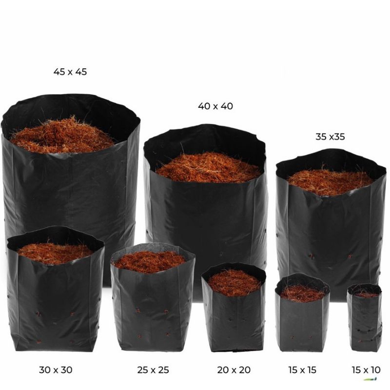 1Pcs Polybag Tanaman hias polibag tebal kecil sedang 15×10 20×15 20×20 30×30 pot plastik polibek / Ploybag tanaman hias murah