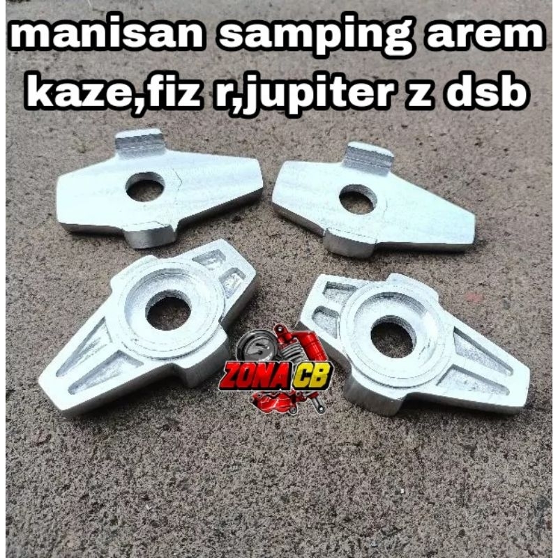 manisan samping arem kaze fiz r jupiter z / tutup as arm kaze cnc almunium / sapnner arm kaze