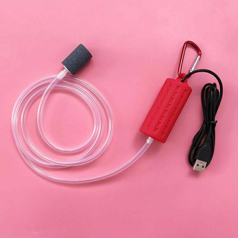 Oxygen pompa air udang, ikan, aerator portable aquarium mini usb with stone