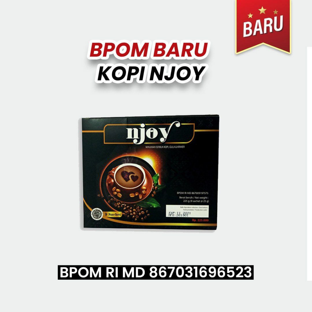 

kopi njoy kopi ginseng pria dewasa bpom baru 9sachet