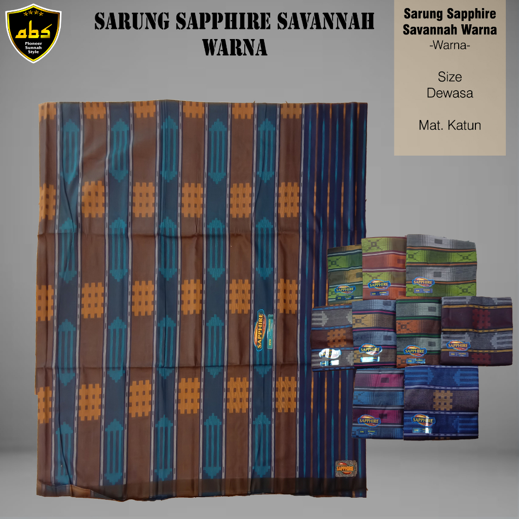 Sarung Sapphire Motif Savannah Sarung Songket Premium Tenun Pria Wanita Dewasa