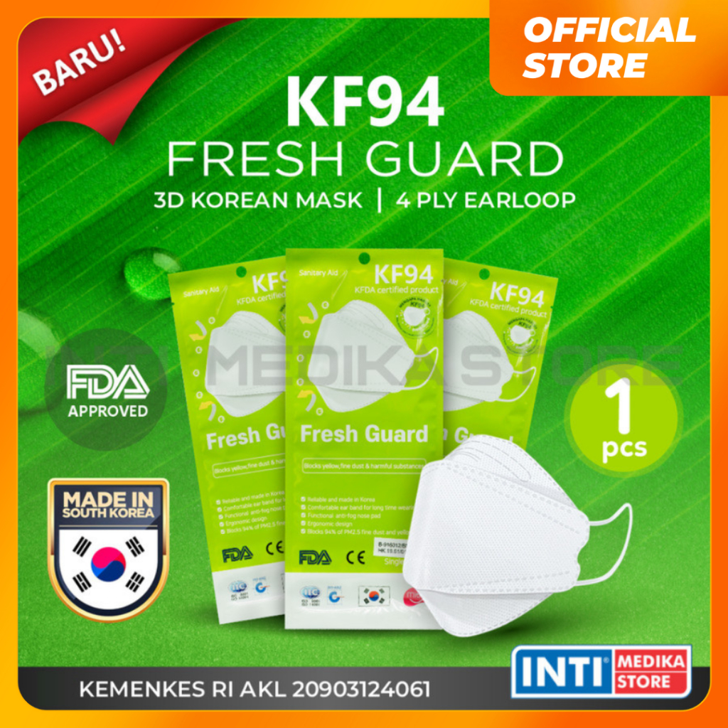 FRESH GUARD - Masker 4 ply KF94 | Masker Korea | Korean Mask SACHET