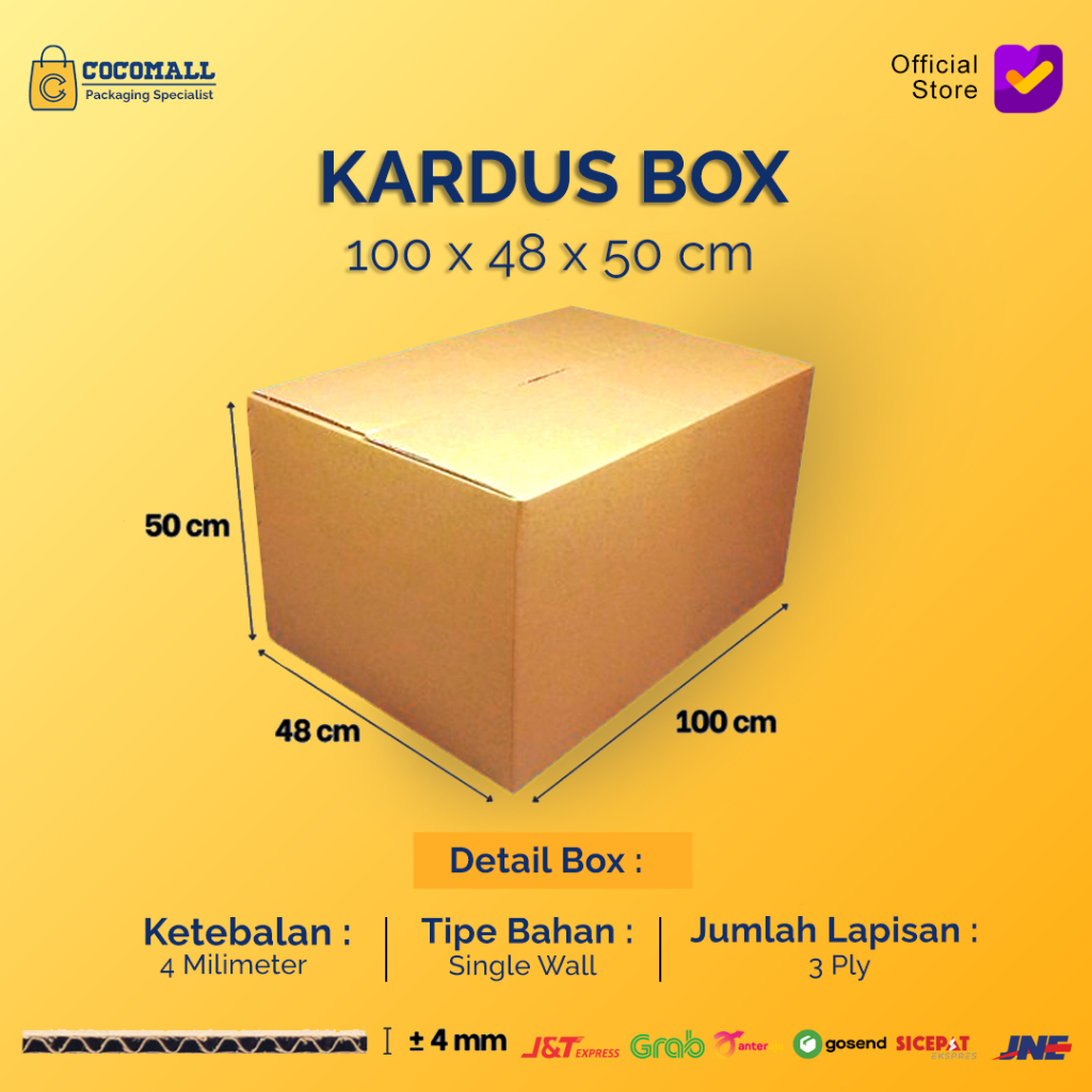 

Kardus Karton Box 100x48x50 CM Kotak Dus Packing Pindahan Jumbo Polos