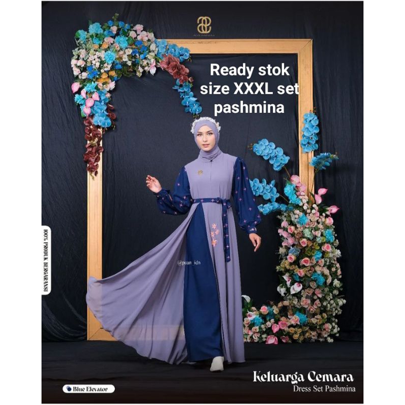 gamis jumbo cemara by puan (READYSTOCK)