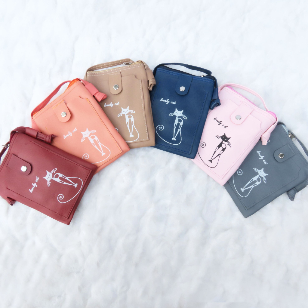 Tas Selempang Minni Handphone Pocket Wanita Karakter