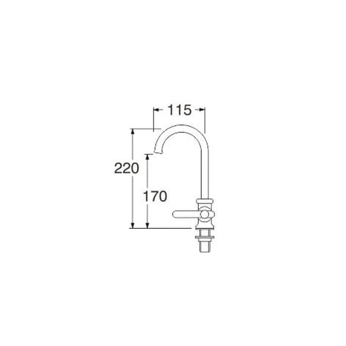 San-Ei Kran Dapur - Kran angsa - Swinging sink tap A 56 JRN