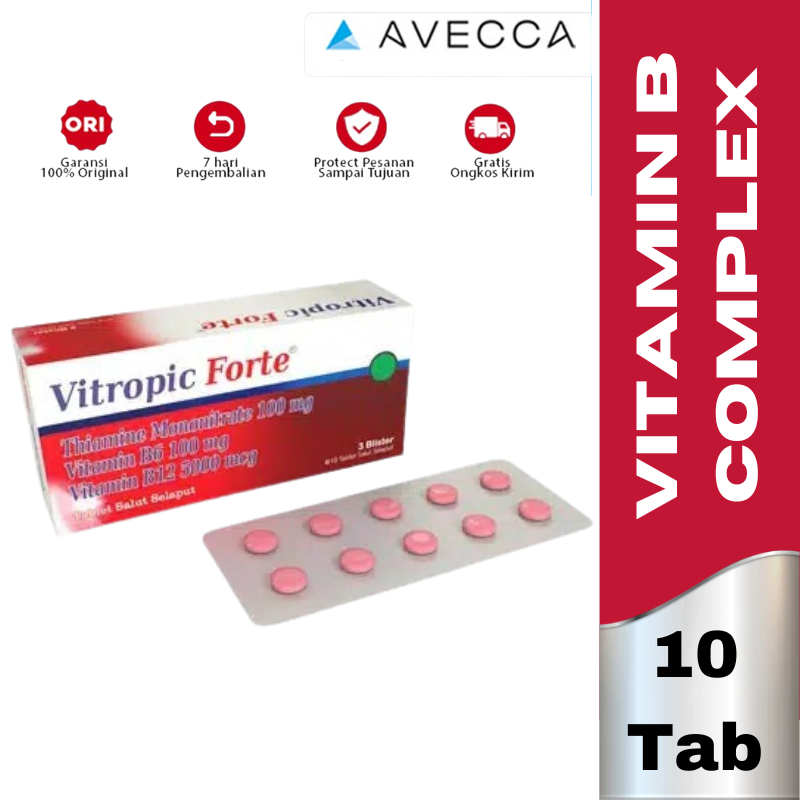 Vitropic Forte Vitamin B Kompleks - 10 Tablet / Keram / Vitamin B Komplex