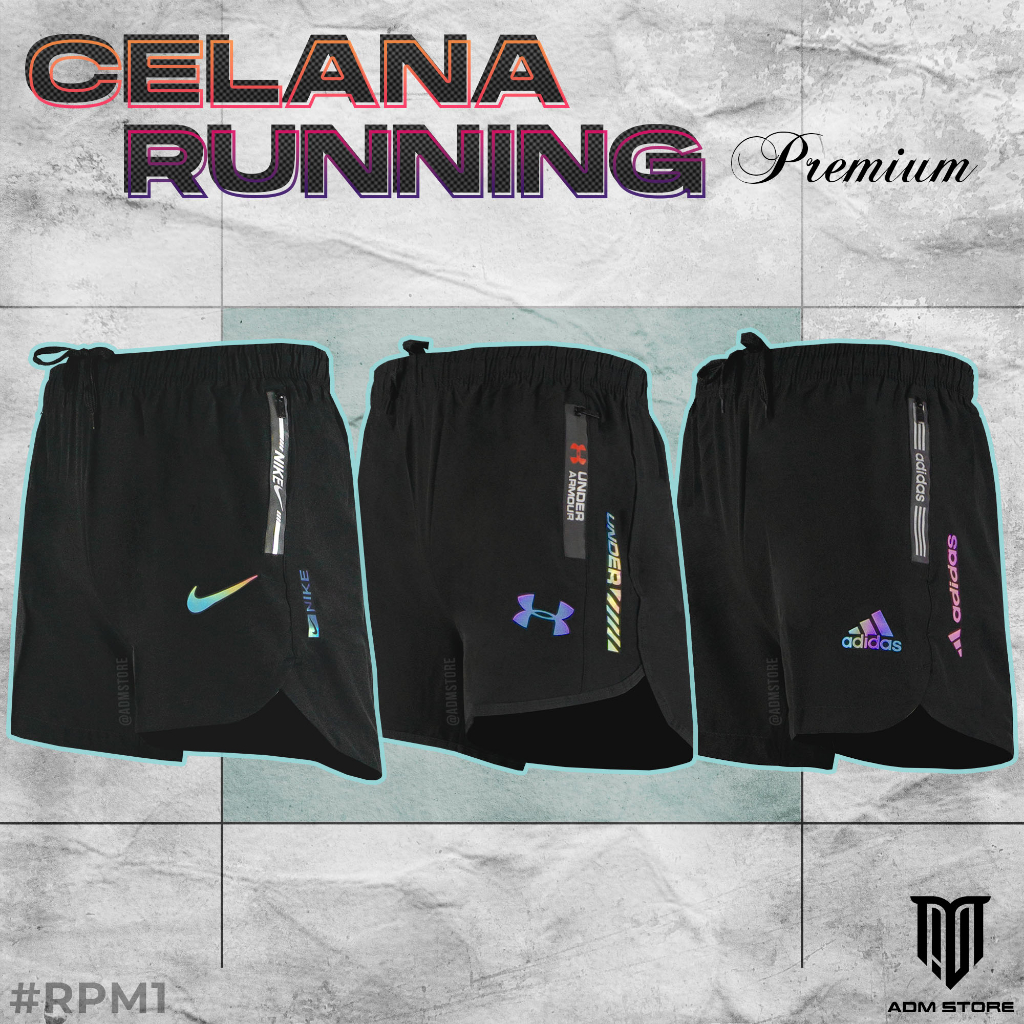 Celana Pendek Pria Wanita / Celana Running / Celana Lari / Celana Olahraga Parasut Micro