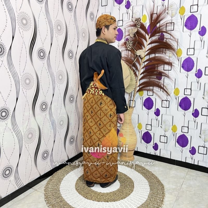 [1set] Baju Manggolo - Adat Jawa / Beskap, Jarik + Blangkon | Kode SBSmukti