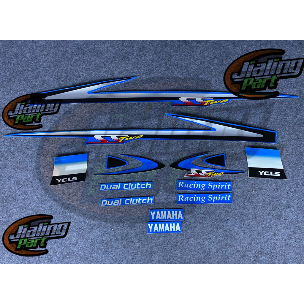 lis striping motor yamaha fizr ss two biru strip ss two biru fiz r