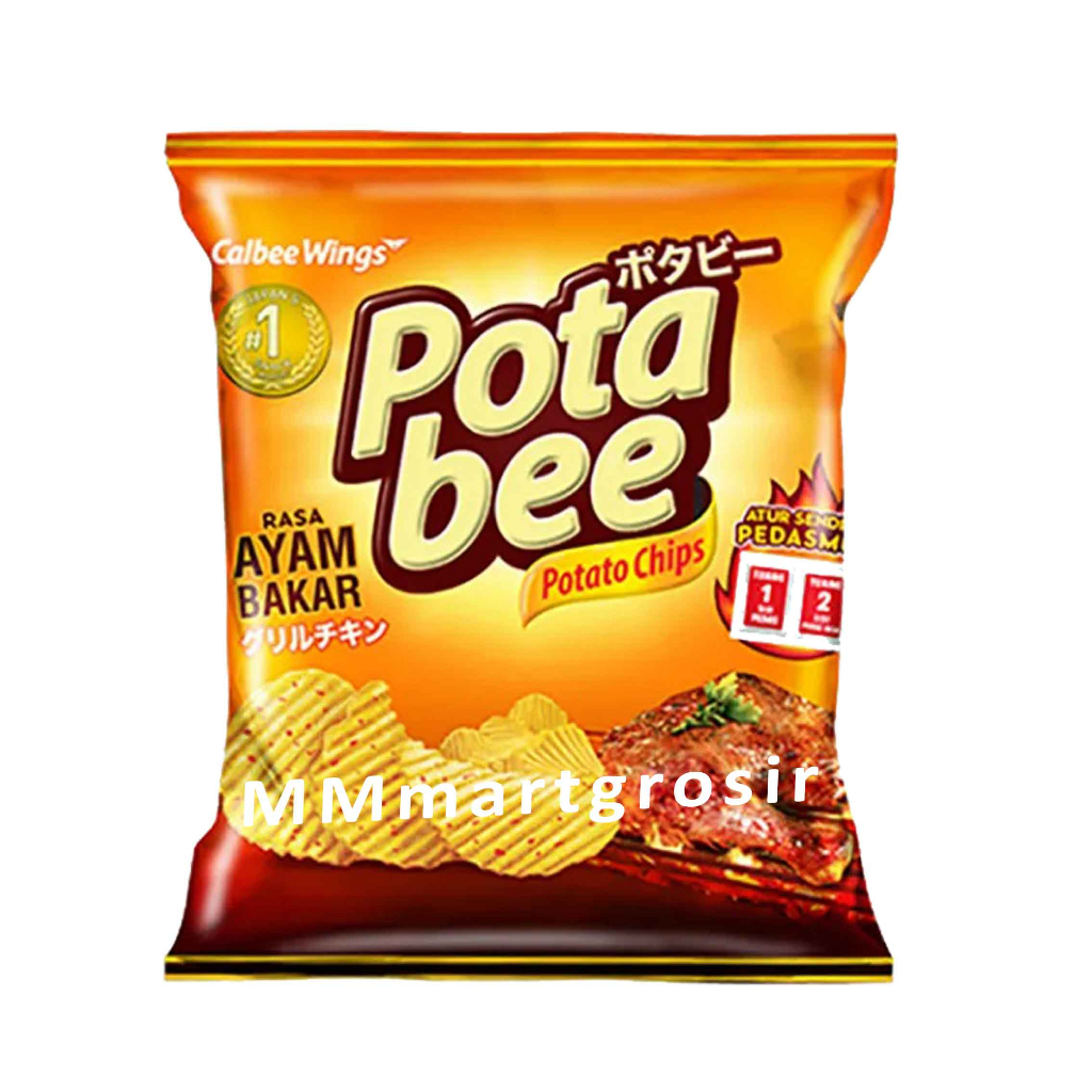 Potabee Snack / Potato Chips / Ayam Bakar / 68g