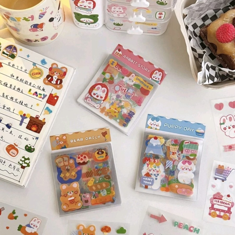 EM Sticker Organizer Stationery Desktop Storage LUCU HANYA STICKER