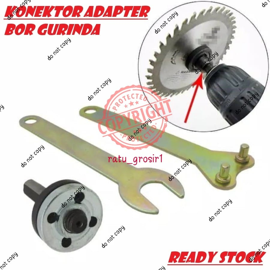 Konektor Adapter Gerinda Untuk Mesin Bor Adator Bor Ke Gurinda 1 SET