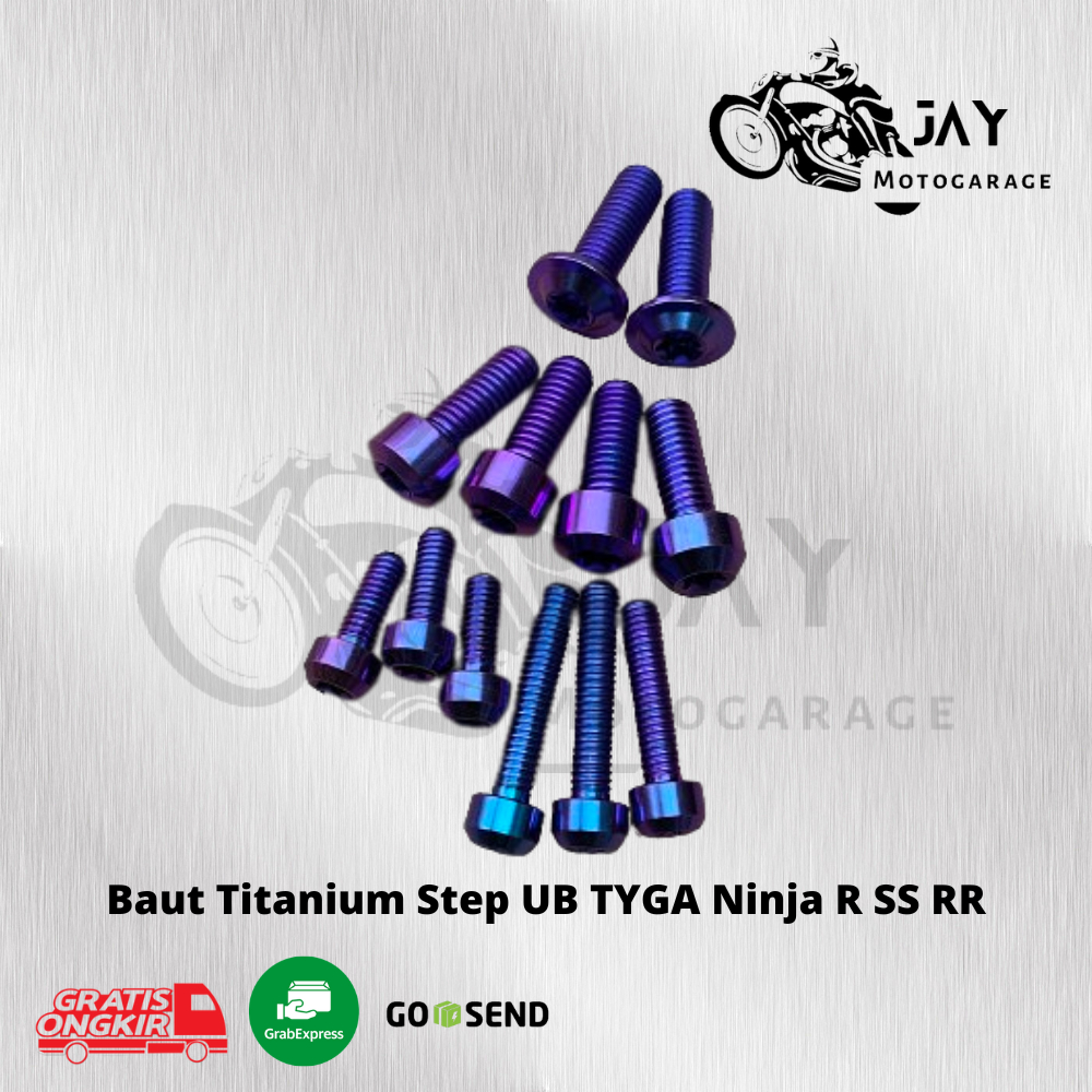 Paket Titanium Baut Footstep Step Underbone TYGA Ninja R SS RR ZX