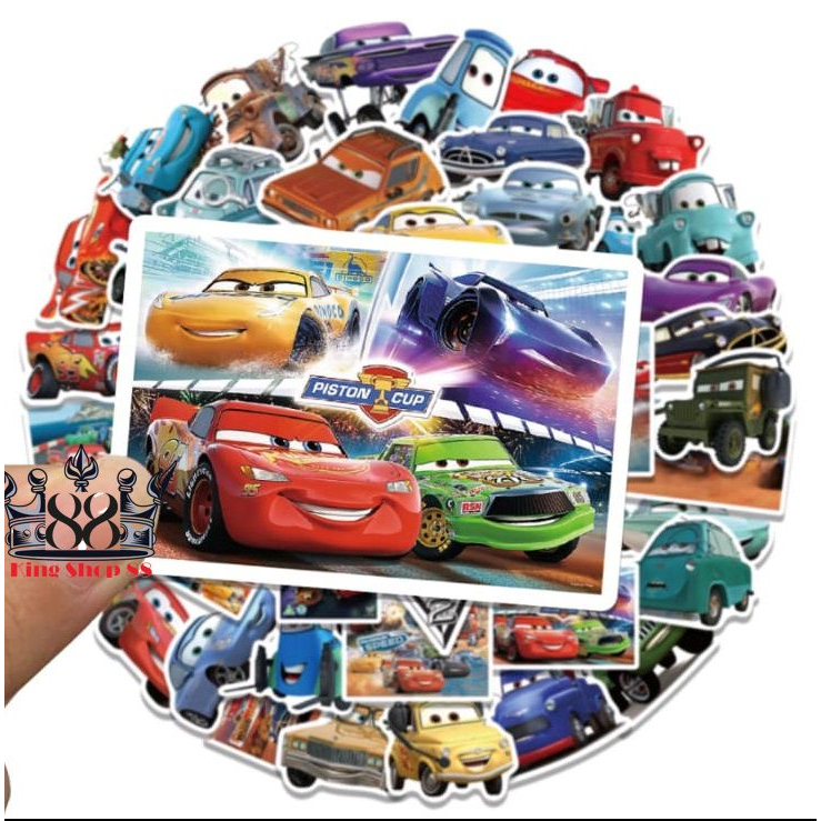

Stiker Kartun DISNEY CARS 10Pcs Random