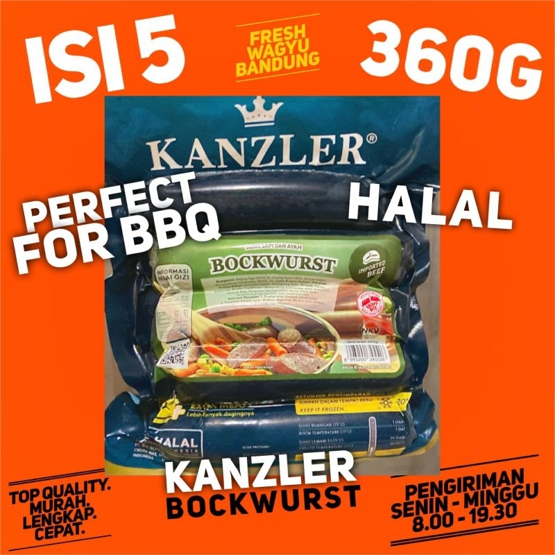 

KANZLER BOCKWURST PREMIUM Sosis Bakar Bockwurst Premium Sapi Dan Ayam Halal