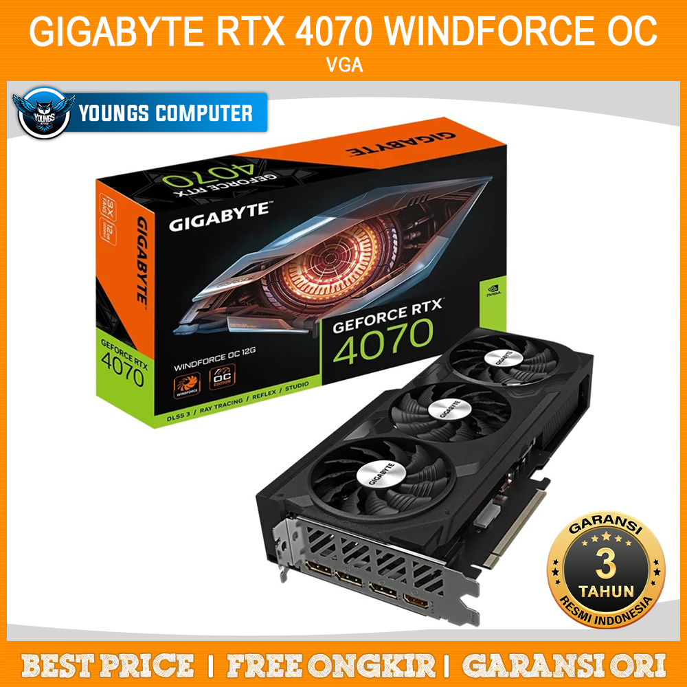 VGA GIGABYTE GEFORCE RTX 4070 WINDFORCE OC 12G | RTX4070 12GB GDDR6