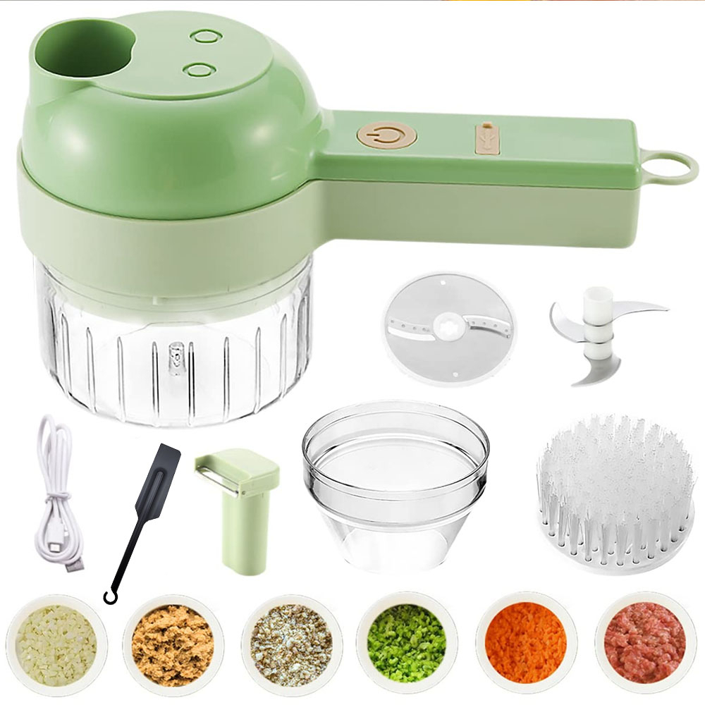 Alat Pemotong Sayuran Elektrik / Veggie Chopper Wireless - COOKING HAMMER 4 In 1 GB47 Versi 2 VEGETABLE FOOD CHOPPER PORTABEL SIMPEL  RANDOM