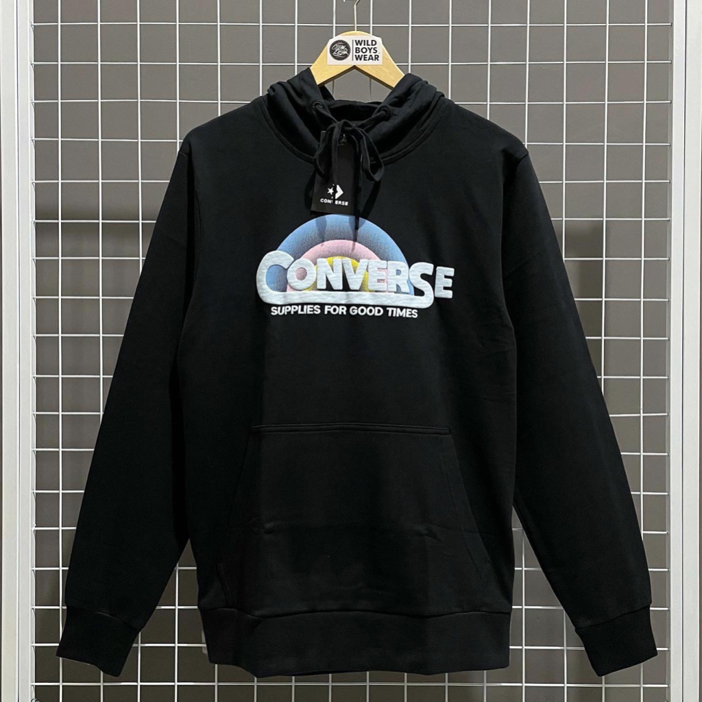 (RESTOCK LAGI BEST SELLER) Hoodie Converse Classic Script Logo Embossed Original Resmi