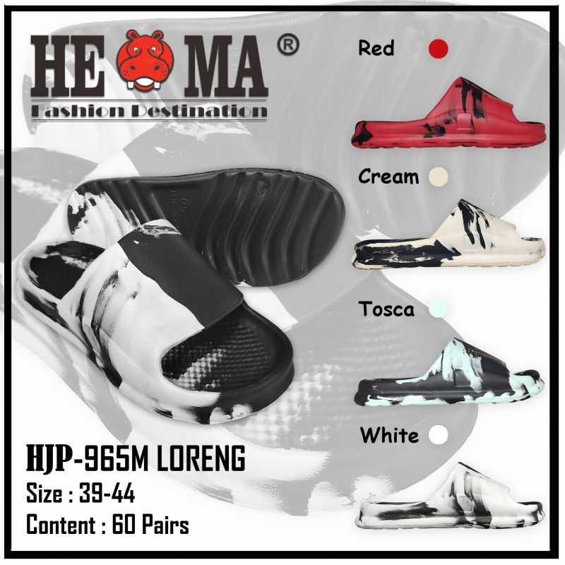 SANDAL KARET PRIA HEMA ( HJP965 ) Sandal Karet Cowok Sandal Empuk Pria Sandal Corak Pria Terbaru Ter