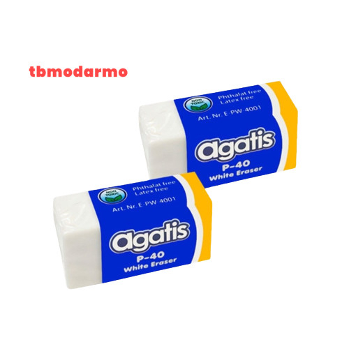 Tbmo Set 4 - Agatis Eraser Eco White P-40 32.2X16X13MM / Penghapus