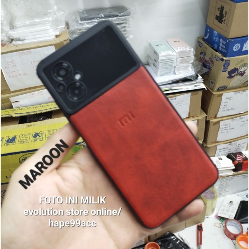 POCO M5S M5 5G soft case leather kulit cover slim