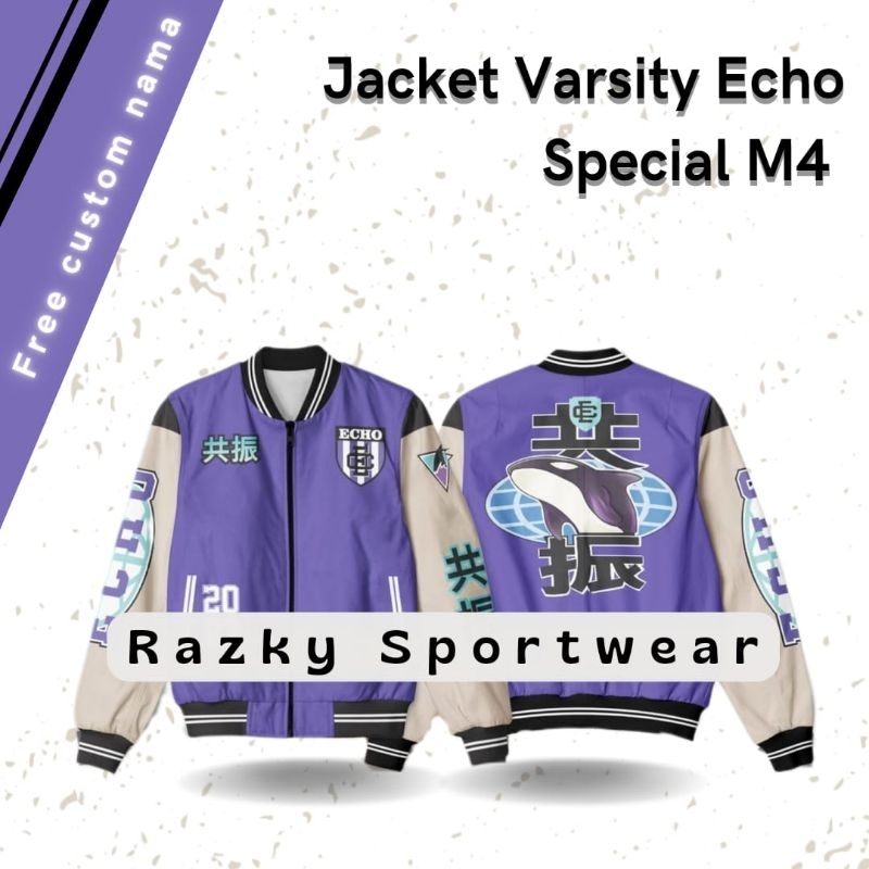 Jaket Varsity Echo Special M4 Free custom nama