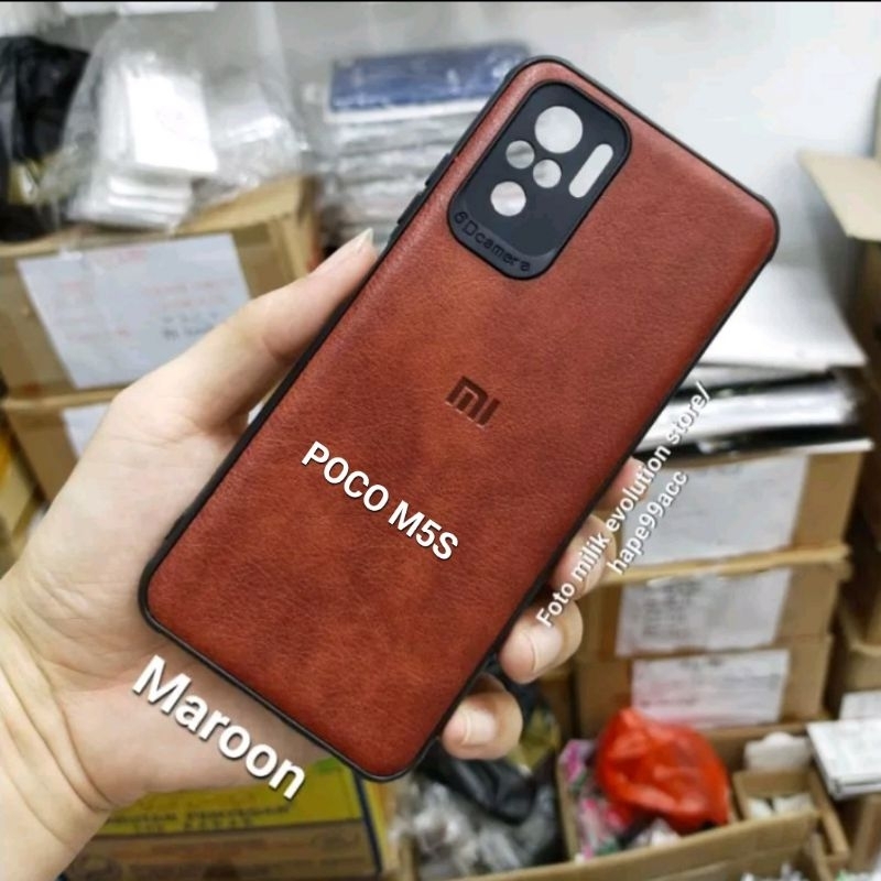 POCO M5S M5 5G soft case leather kulit cover slim